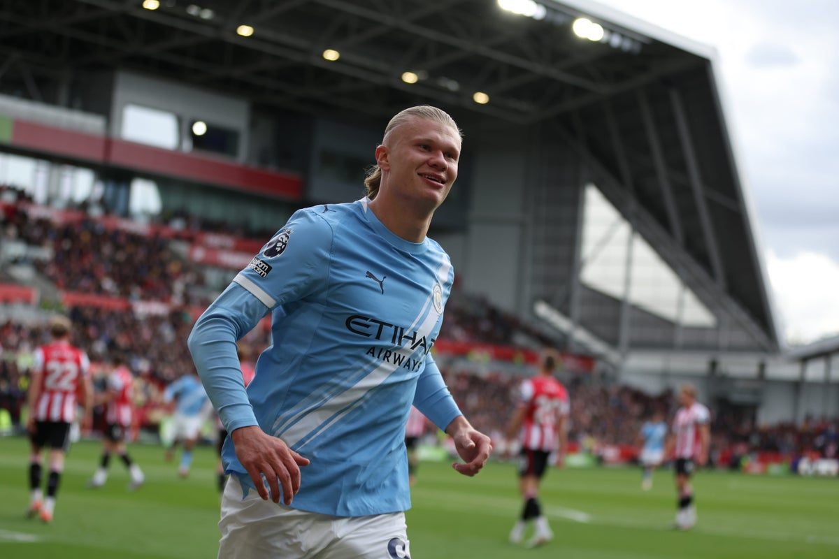 Erling Haaland strikes again as Manchester City beat Brentford 