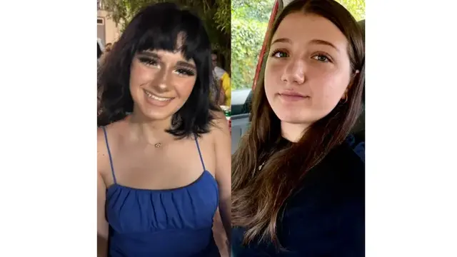 <p>New Jersey teens Maria Niotis (left) and Isabella Salas (right) were killed after they were mowed over by a black Jeep while biking in New Jersey Monday night</p>