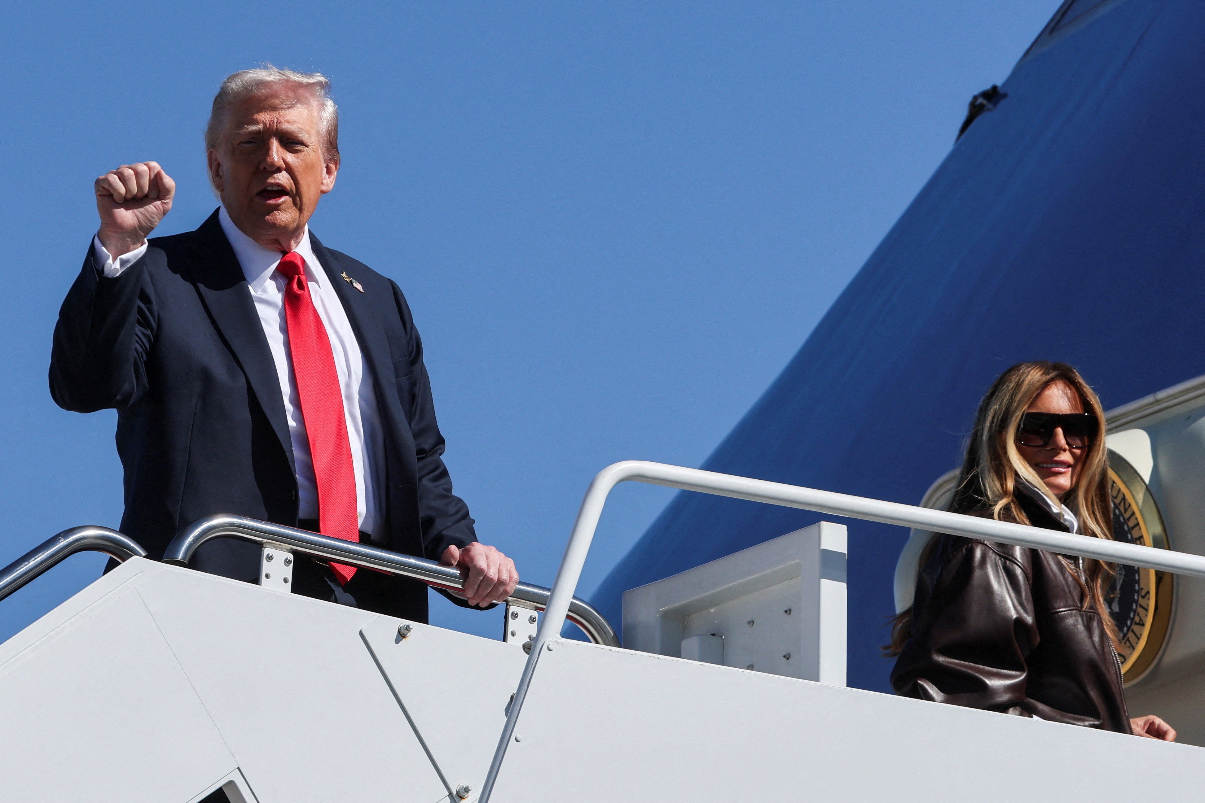 Trump made the remarks as he departed to address members of the US Navy in Norfolk