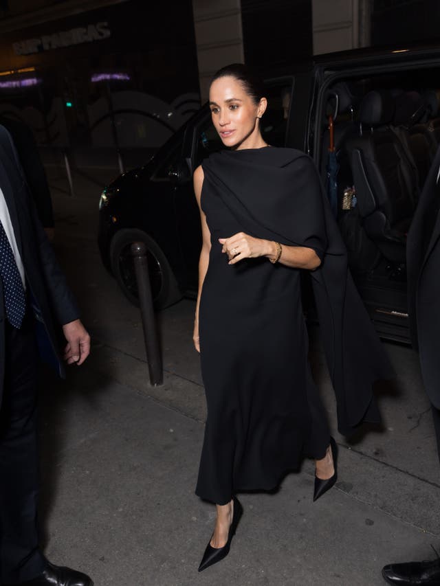 <p>Meghan was in the french capital to watch some Paris Fashion Week shows</p>