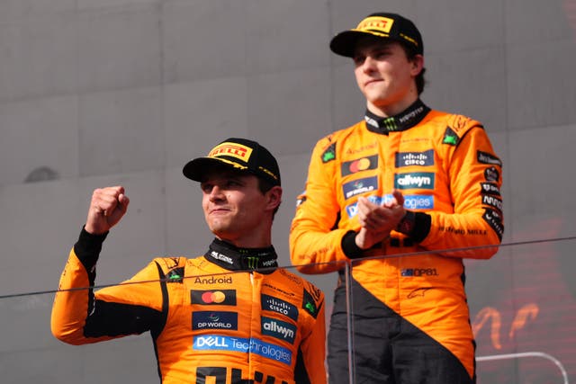 <p>Lando Norris (left) and Oscar Piastri (right) (Bradley Collyer/PA)</p>