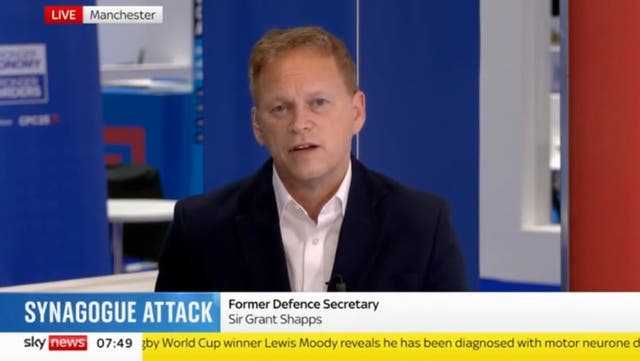 <p>Grant Shapps shares how father-in-law helped fight off Manchester synagogue attacker .</p>