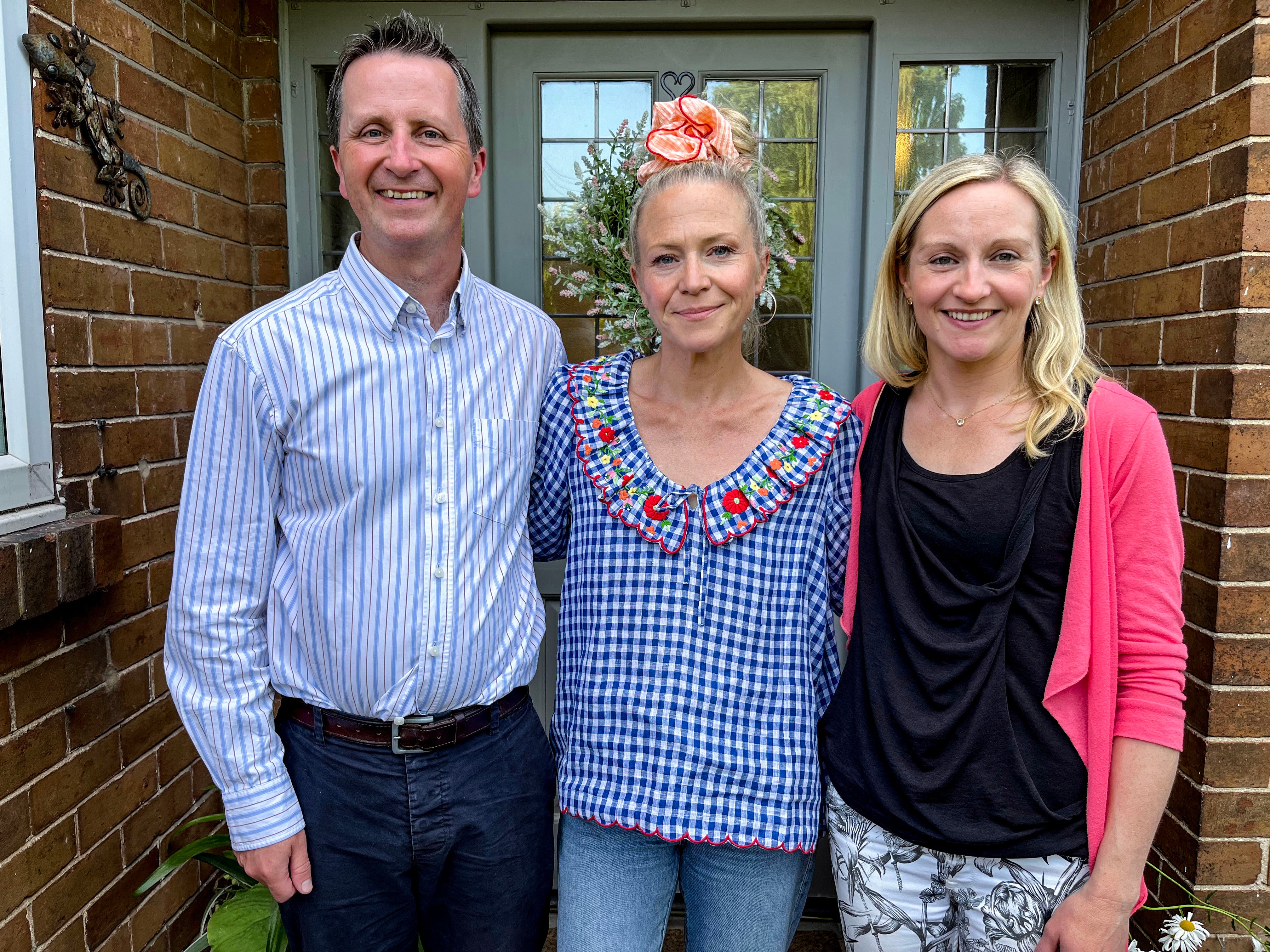 Kellie with parents Lee and Vicky, who are interviewed in the documentary