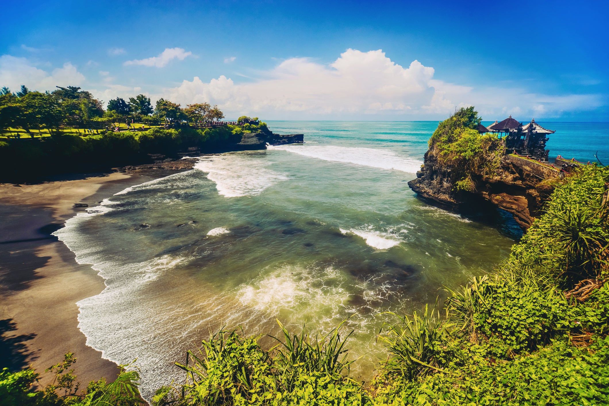 Soori Bali is just up the coast from the Balinese temple of Tanah Lot