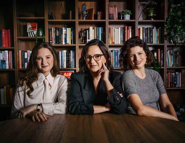 <p>Bari Weiss, pictured here with her spouse and sister, has seen traffic to her recently purchased site soar in the past month.</p>