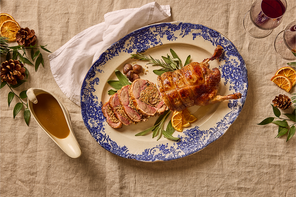 Waitrose Angela Hartnett's stuffed duck with Marsala gravy