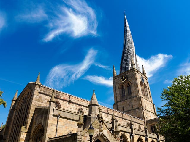 <p>The <a href="/topic/church">Church</a> of St Mary and All Saints in Chesterfield is famous for its crooked spire - but has been targeted by thieves twice in two months </p>