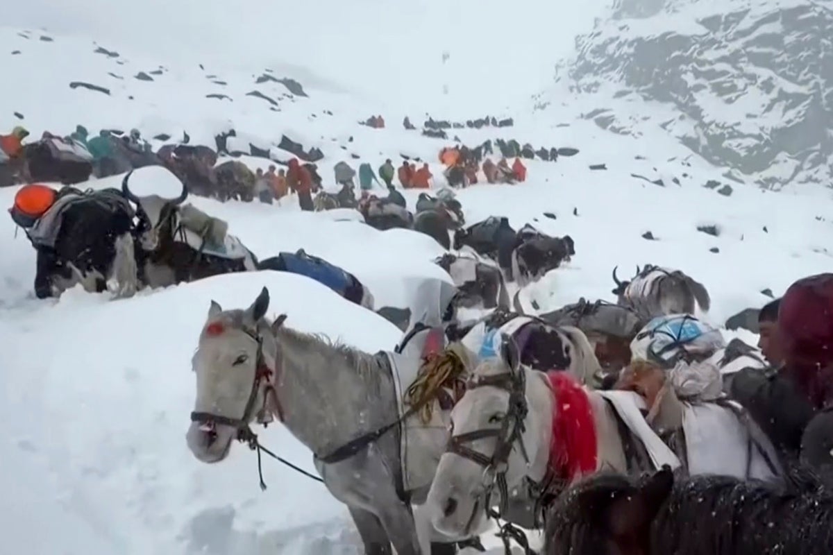 Race against time to rescue 200 hikers trapped in snow after Mount Everest blizzard