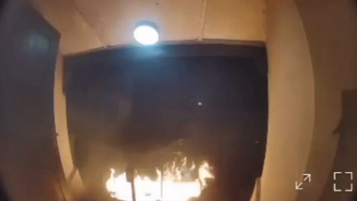 <p>Fire erupts at UK mosque after suspected arson attack</p>