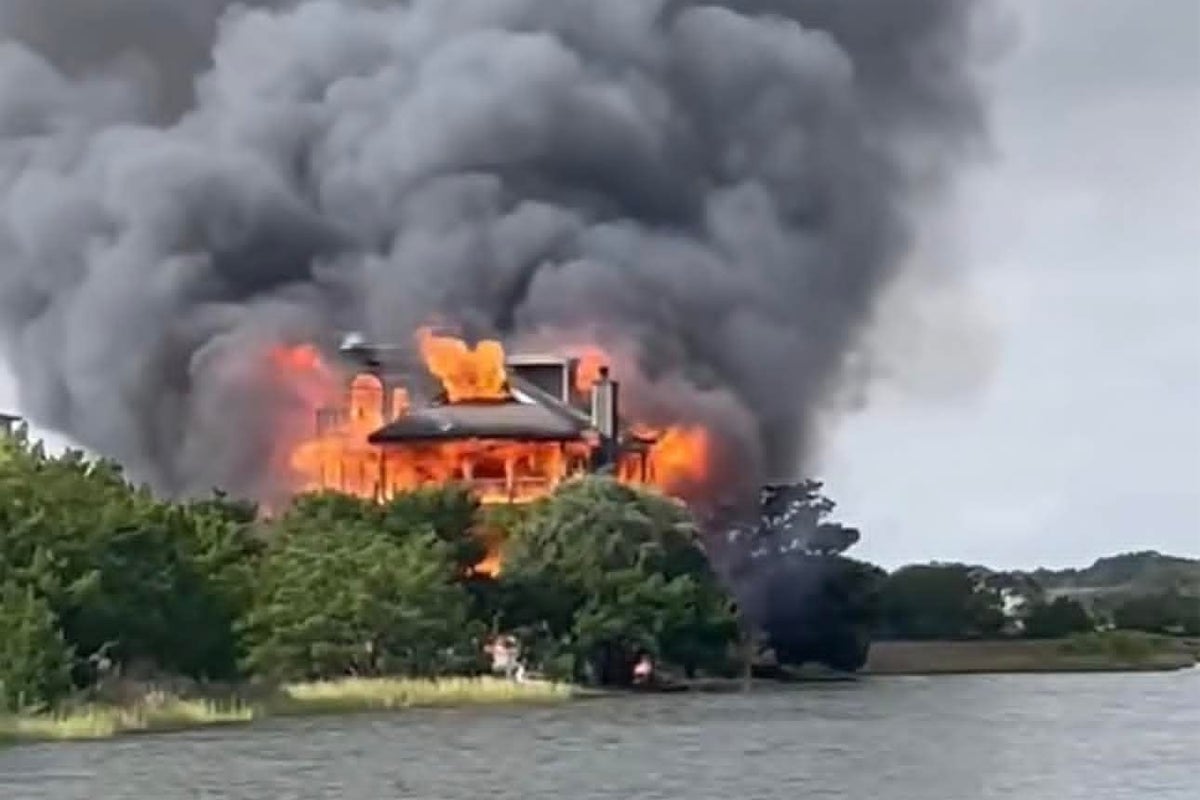 South Carolina judge’s $1.5m home destroyed in huge fire with family forced to jump out of window