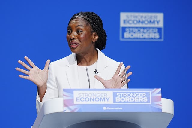 <p>Conservative Party leader Kemi Badenoch said the party conference in Manchester felt like ‘the members owned it’ (Peter Byrne/PA)</p>