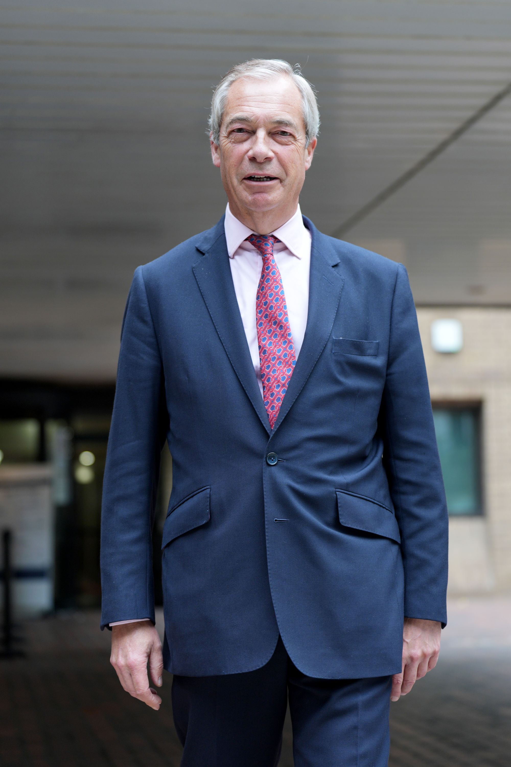 Nigel Farage, pictured outside Southwark Crown Court, said the post was ‘pretty chilling’