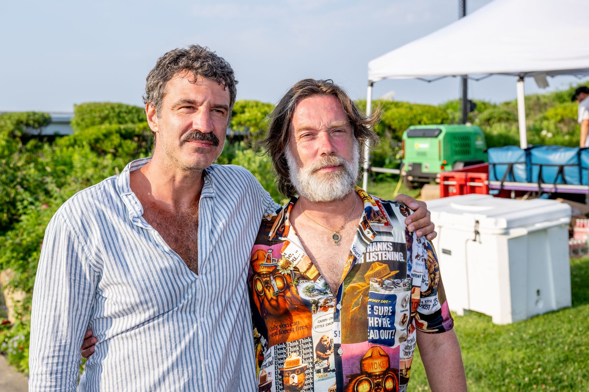 With Jörn Weisbrodt at Wainwright's 50th birthday party in 2023