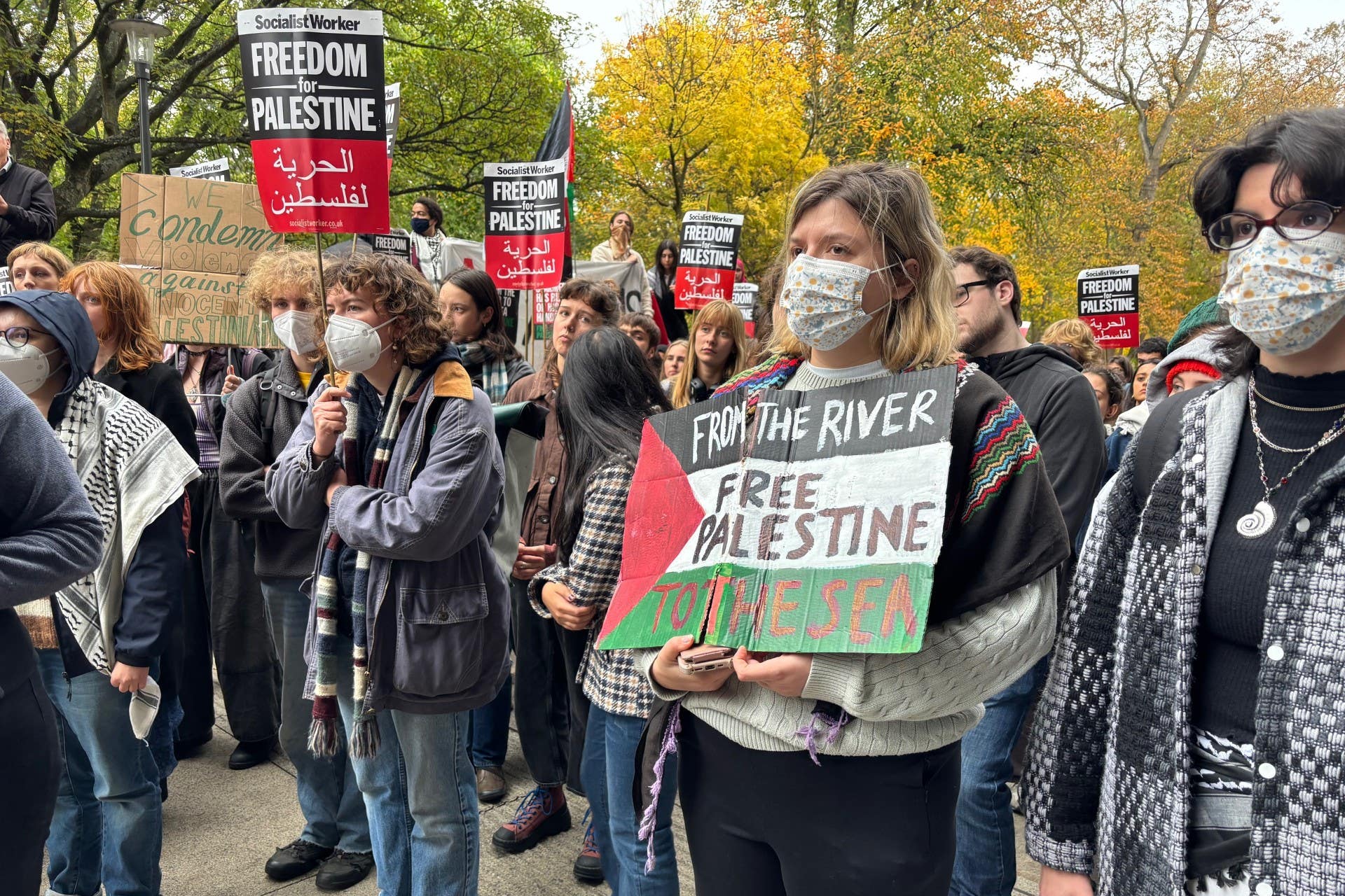 Hundreds of University of Edinburgh staff and students defied calls not to to hold pro-Palestine protests on the second anniversary of the October 7 attacks (Nick Forbes/PA)