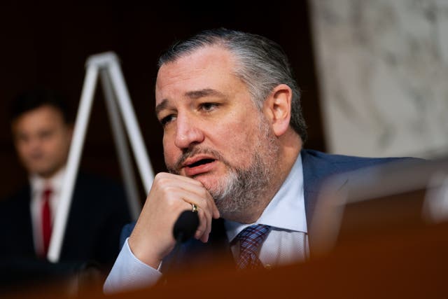<p>Republican Senator Ted Cruz of Texas took a moment during Bondi’s tense testimony to promote Senator John Kennedy’s new book</p>