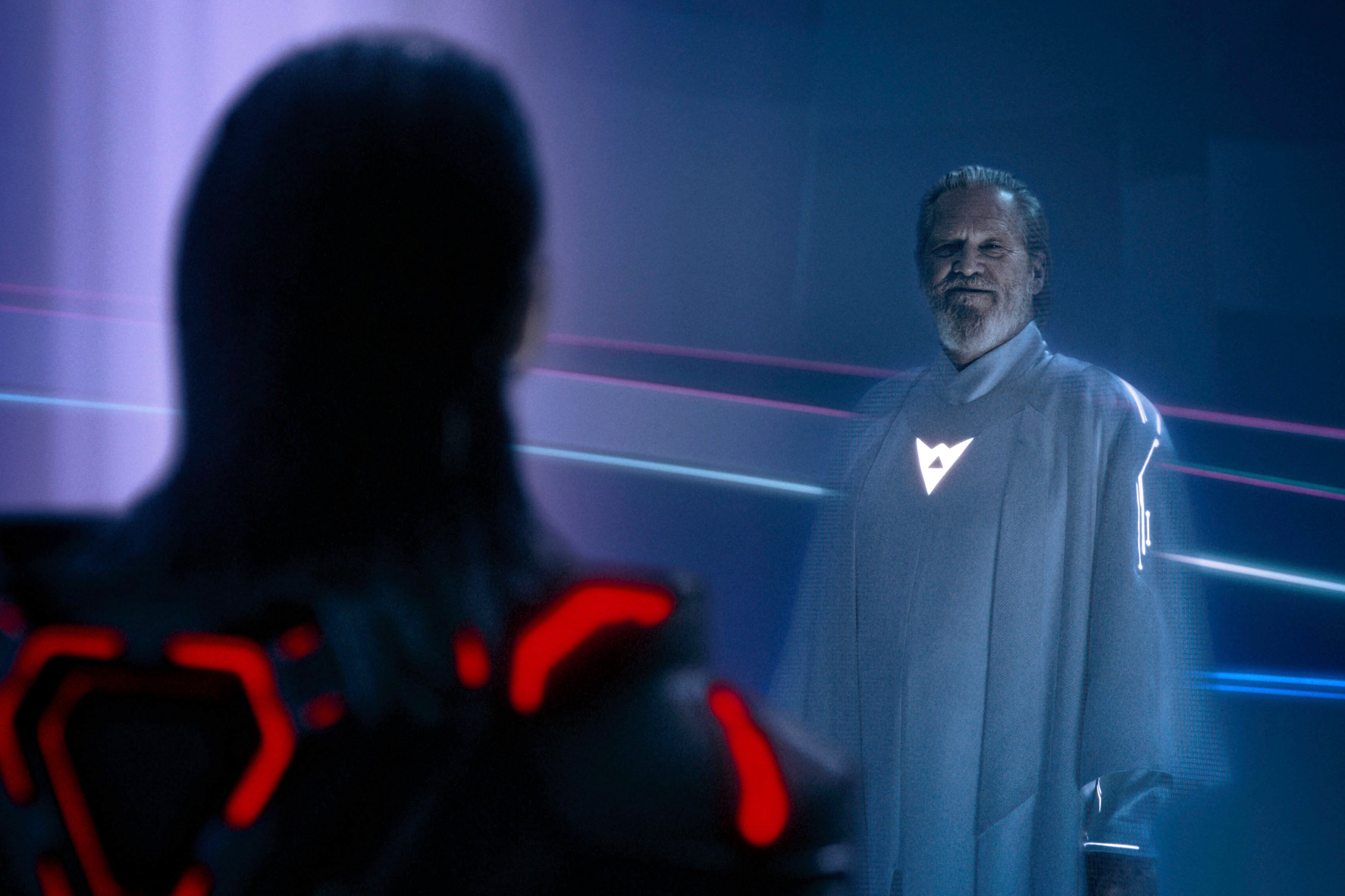 Jared Leto and Jeff Bridges in ‘Tron: Ares’