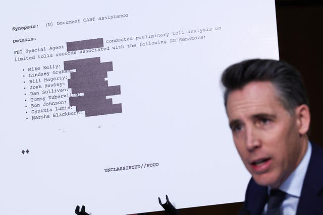 <p>Republican Senator Josh Hawley, who voted against certifying election results in 2020, falsely characterized an FBI search of his call data as a ‘tap.’</p>