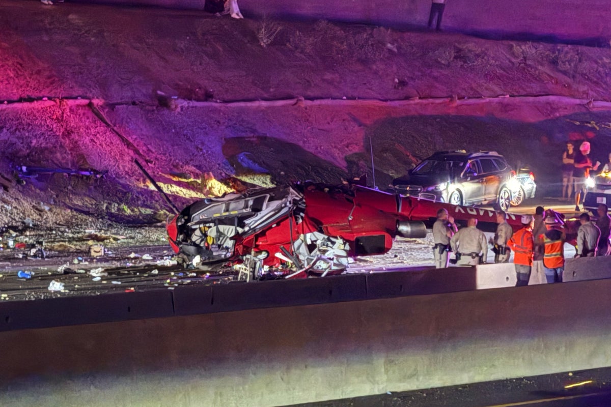 Three critically injured after medevac helicopter crashes on California highway