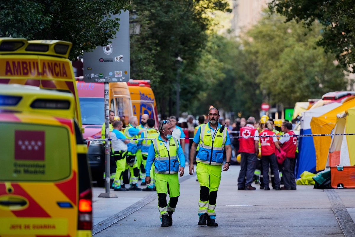 Four dead after building being developed into luxury hotel collapses in Madrid