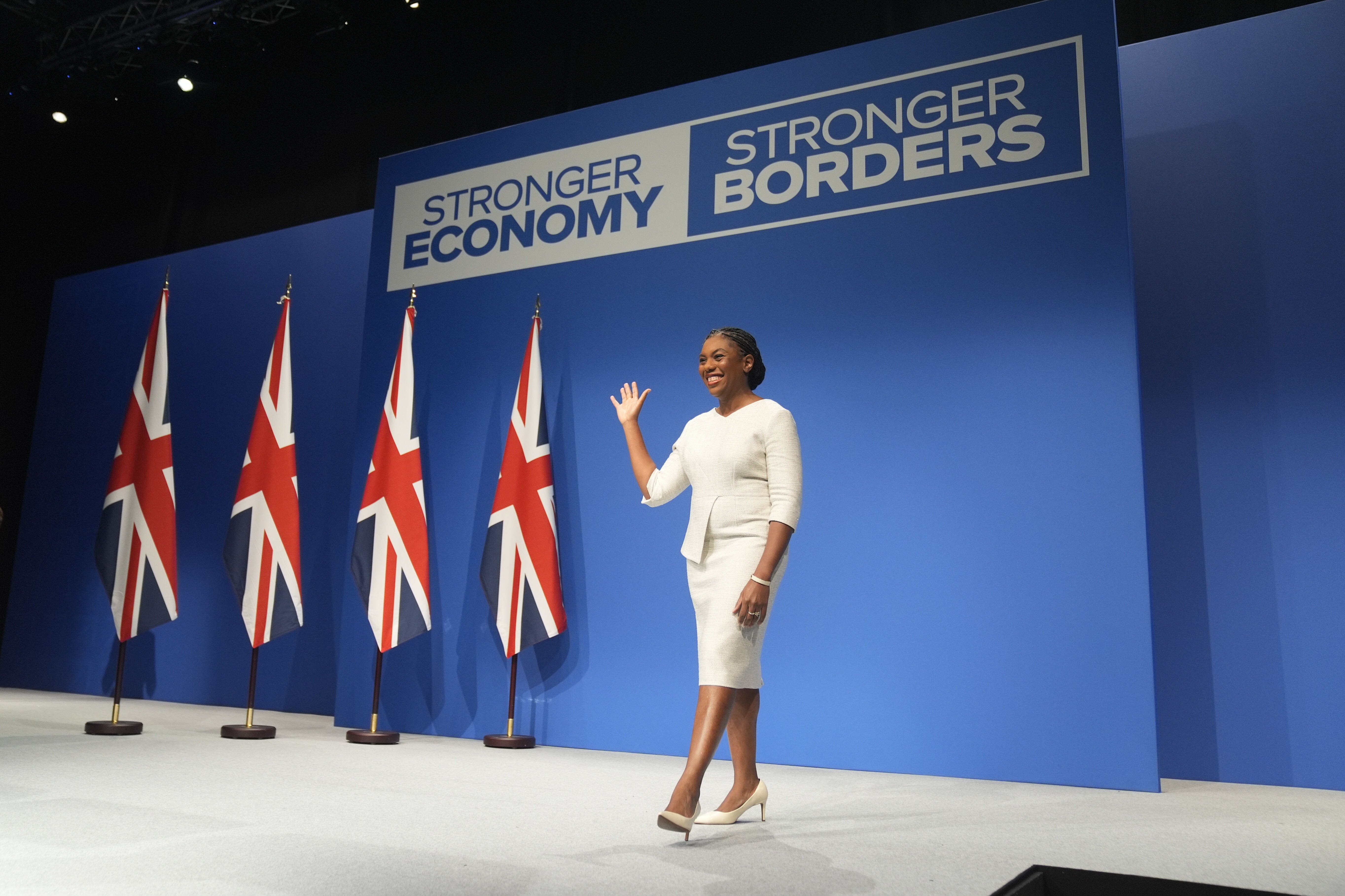 Kemi Badenoch closed the Conservative Party conference on Wednesday, her first as leader (Danny Lawson/PA)