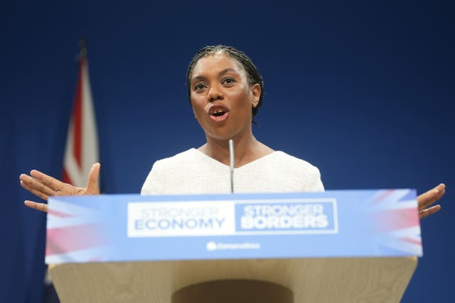 Kemi Badenoch focused on the economy as she gave the closing address at her first party conference as leader (Danny Lawson/PA)