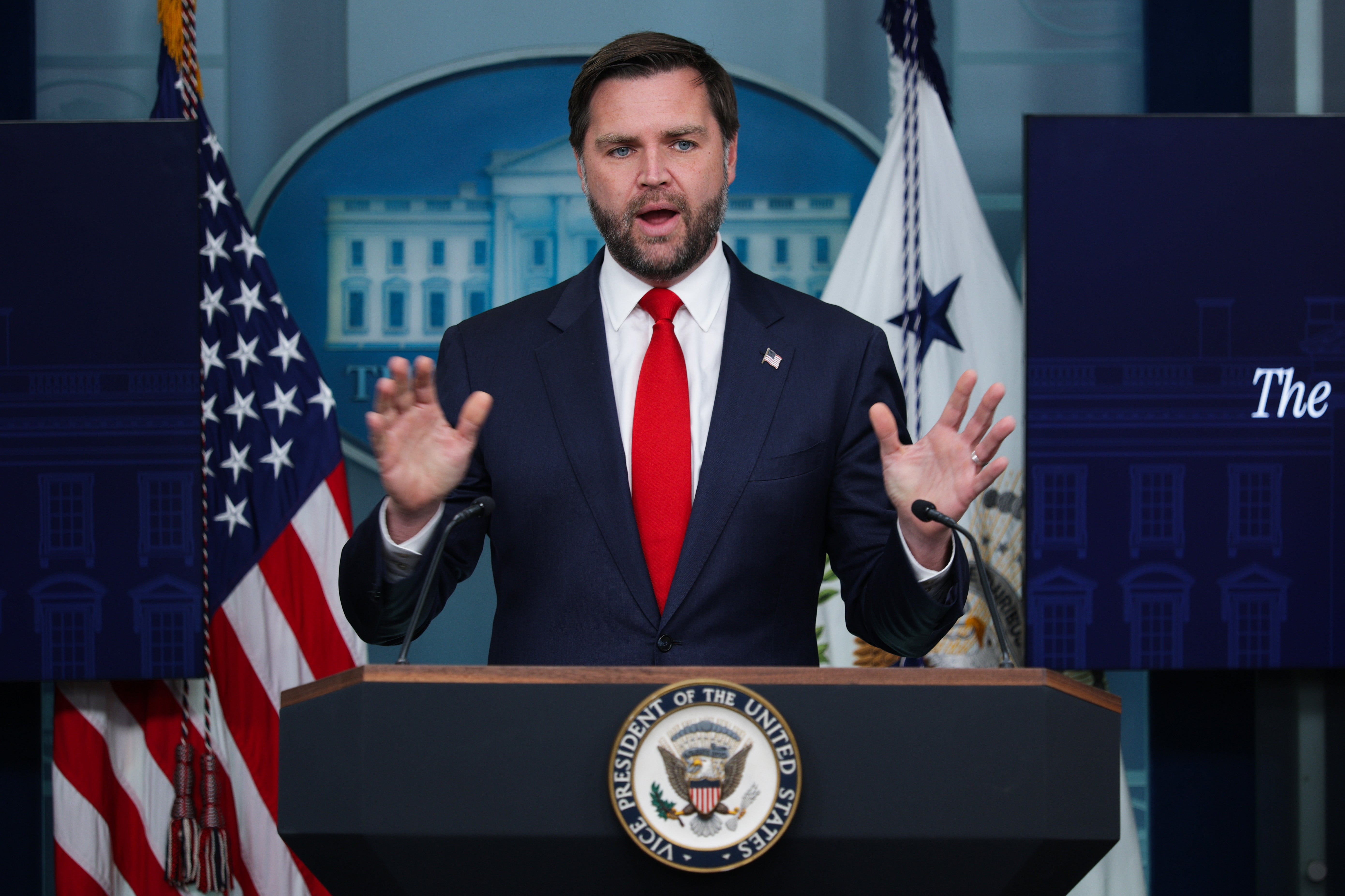 Vice President JD Vance did not condemn the racist and misogynistic language used by the Young Republican leaders