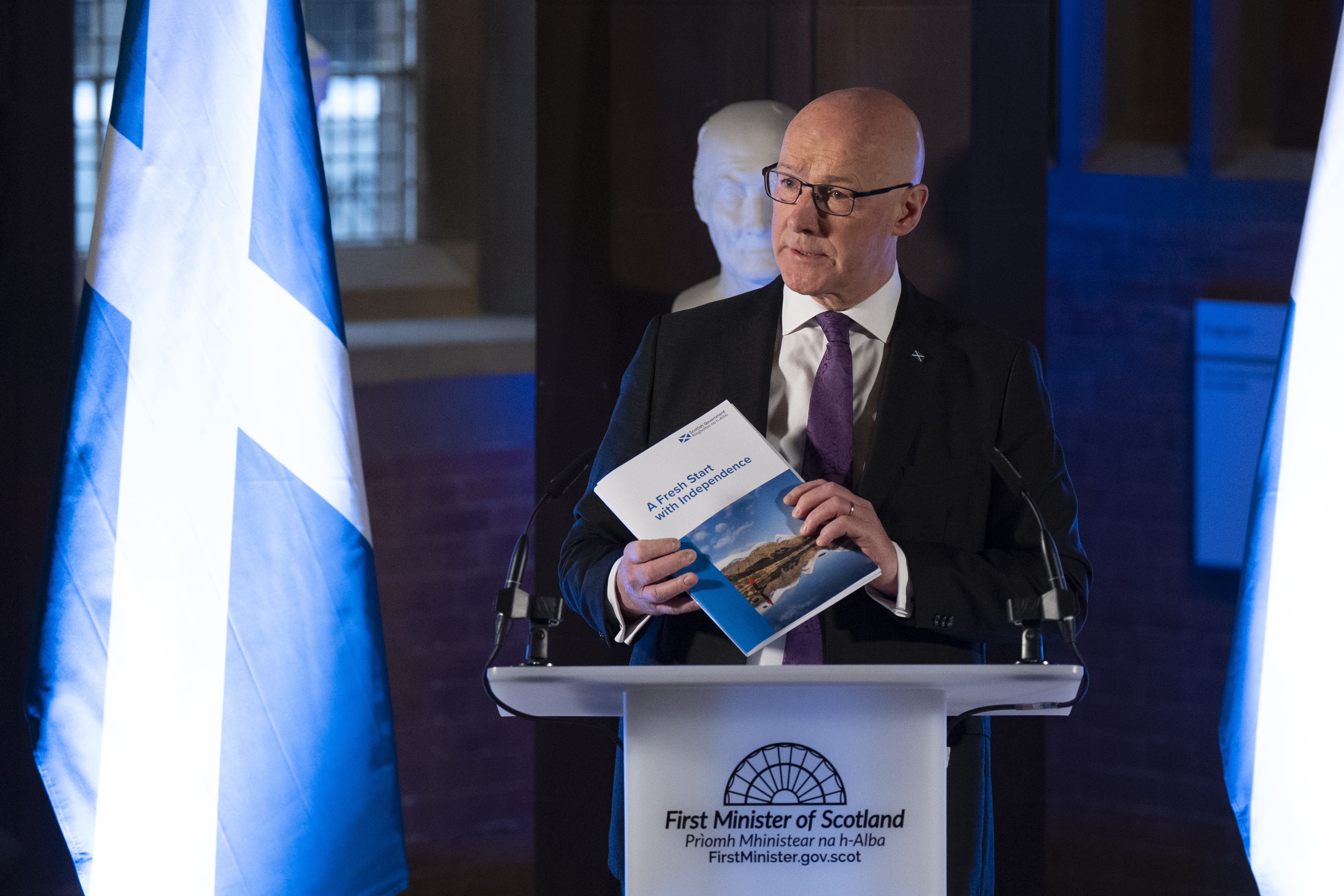First Minister John Swinney was speaking following the publication of A Fresh Start With Independence (Jane Barlow/PA)