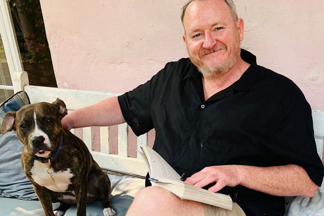 <p>Michael’s  novel was inspired by his walks with his dog Ivy</p>