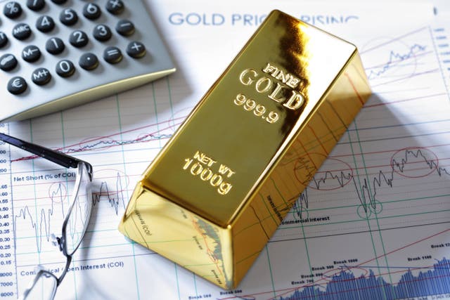 The price of gold surpassed 4,000 dollars an ounce for the first time on Wednesday (Alamy/PA)