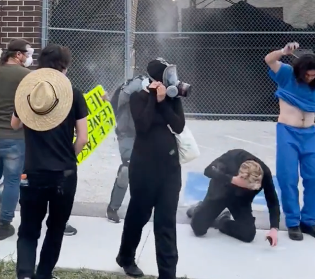 <p>Footage from protests outside the Broadview ICE facility September 19 shows the Rev. David Black being struck by pepper bullets</p>