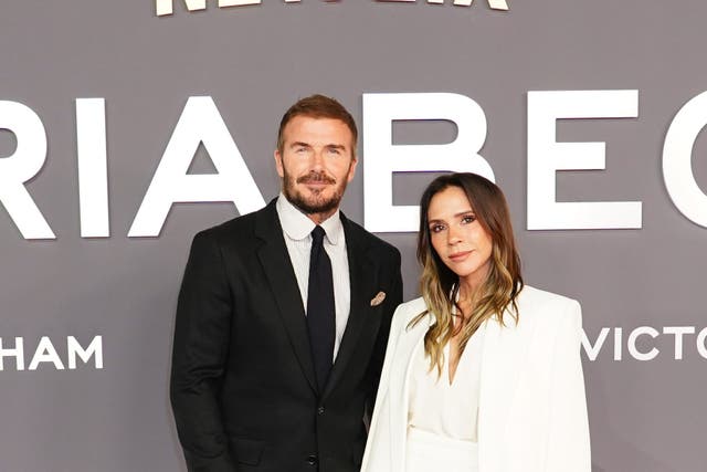 <p>David Beckham and Victoria Beckham attending the world premiere of the Netflix documentary series, Victoria Beckham, at the Curzon Mayfair, London (Ian West/PA)</p>