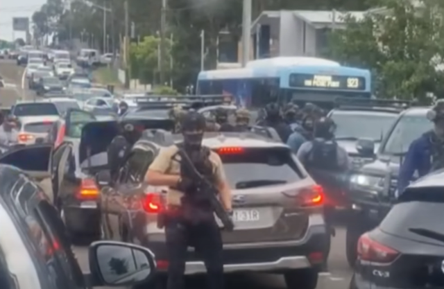 <p>‘Kill team’ arrested in Sydney’s south-west moments before they allegedly planned to carry out a murder near a daycare centre. Screengrab</p>