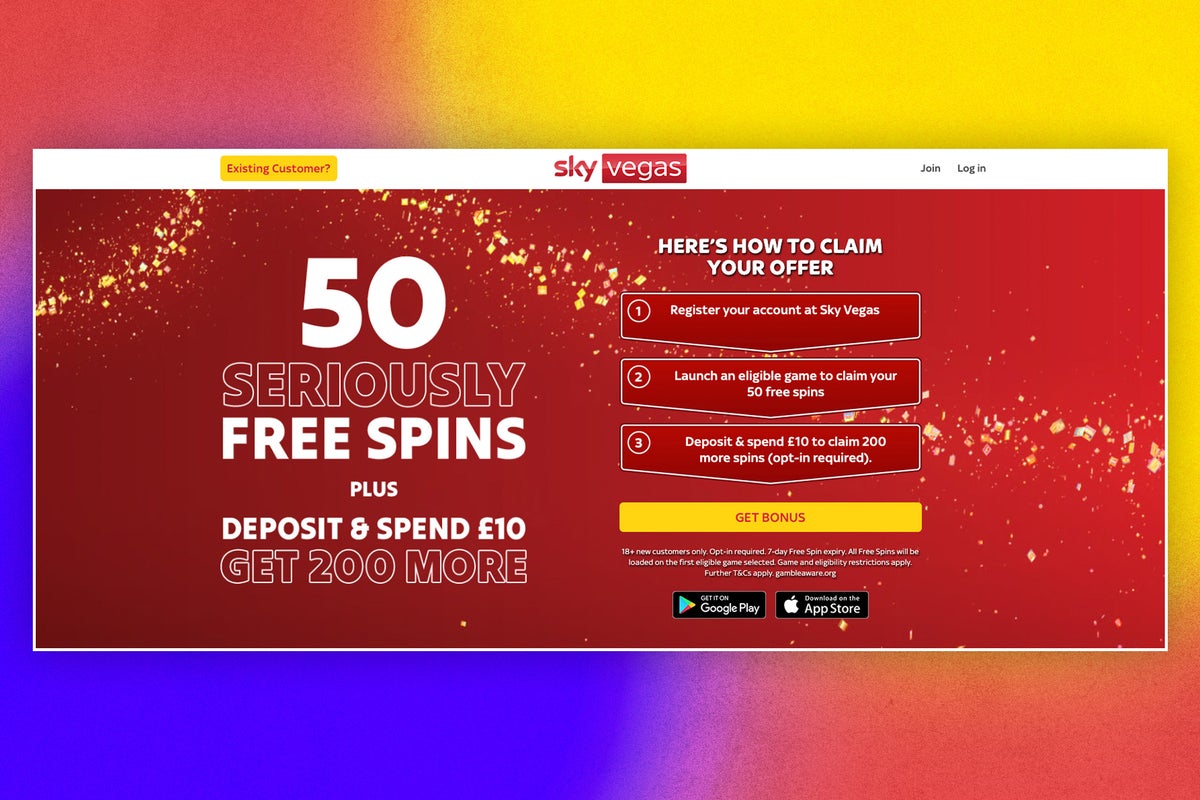 Sky Vegas Welcome Offer: 50 No Deposit Free Spins + Stake £10 Get 200 Free Spins – UK Times