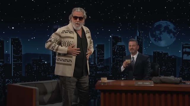 <p>Jeff Bridges on 'Jimmy Kimmel Live!'</p>