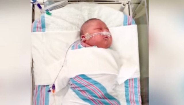 <p>Shelby Martin’s baby smashed records at TriStar Centennial Women’s Hospital, becoming the ‘biggest newborn to be delivered there in three years’</p>