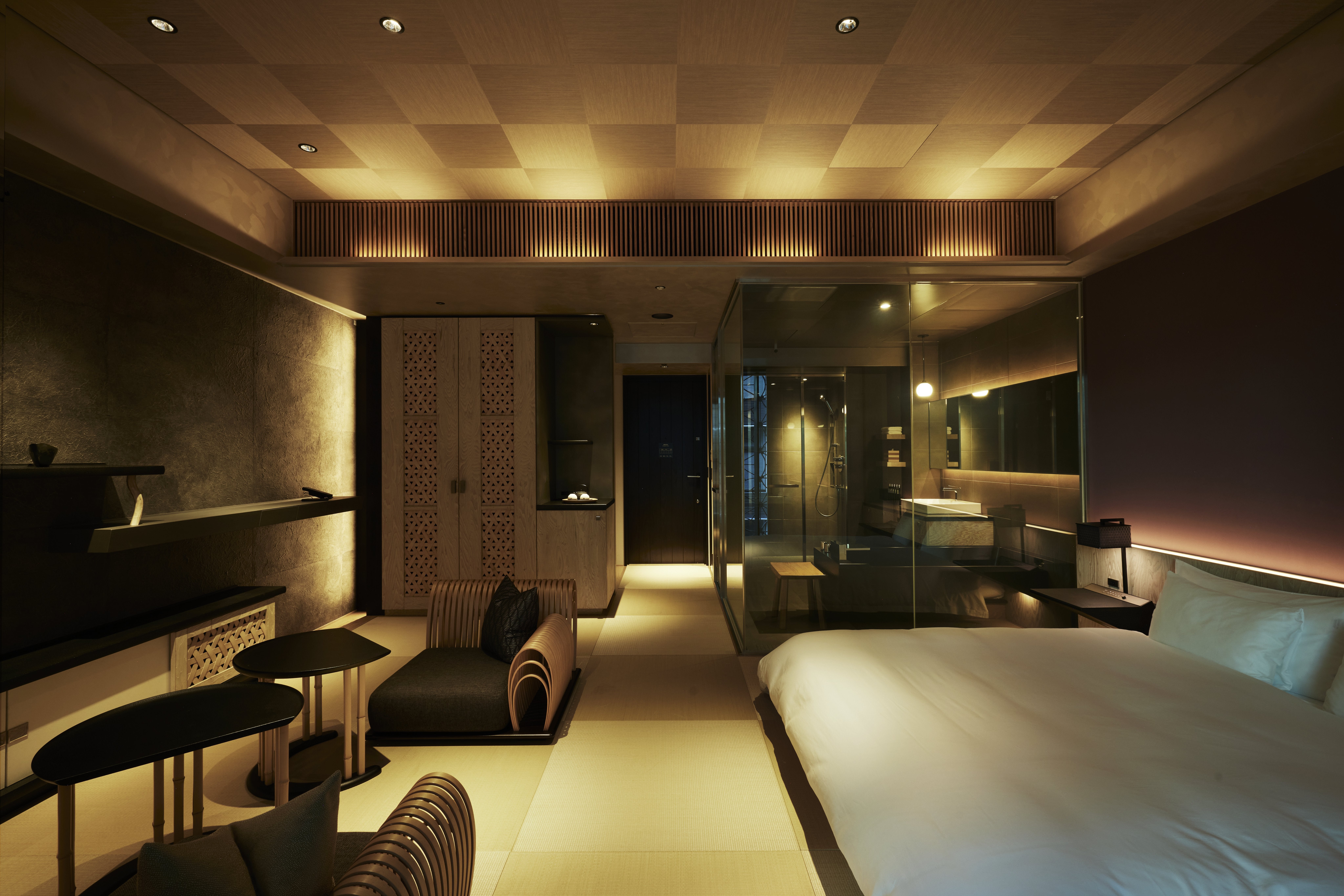 Rooms at Hoshinoya Tokyo have a traditional ryokan design