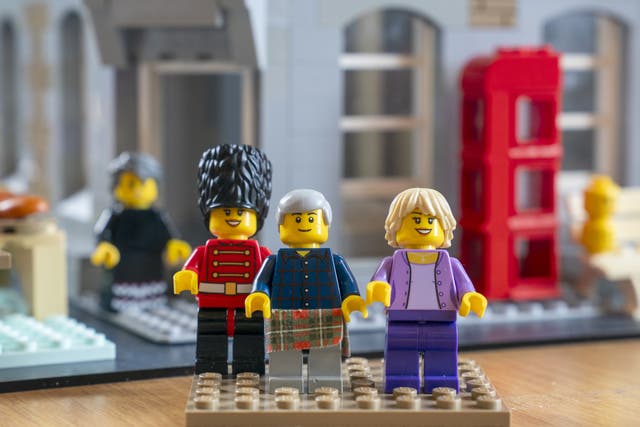 <p>The couple received Lego versions of themselves</p>