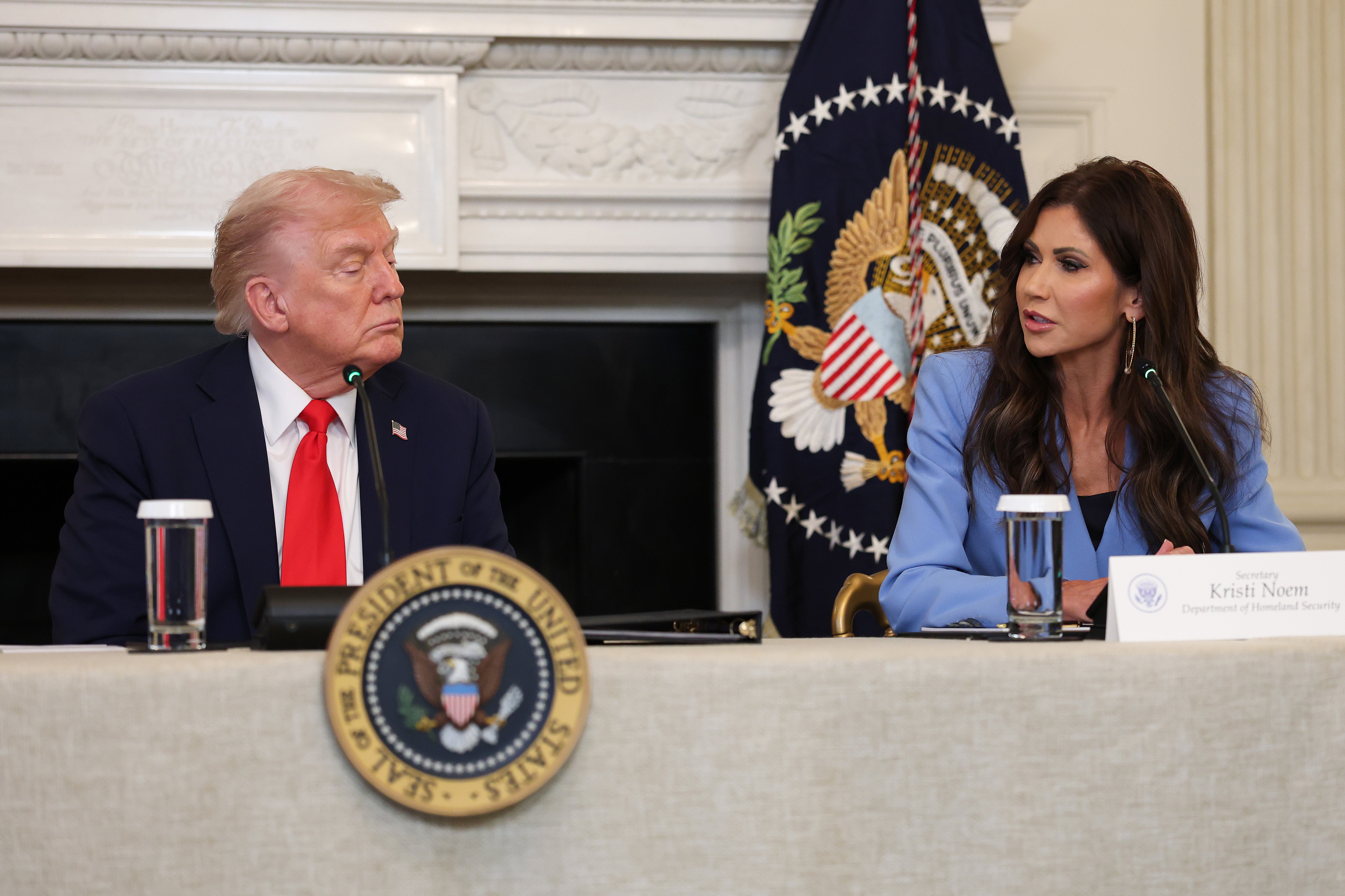 The federal agency that has seen the biggest hike in public approval is the one that has been at the forefront of Trump’s crackdown on immigration policy – the Department of Homeland Security, headed by Kristi Noem