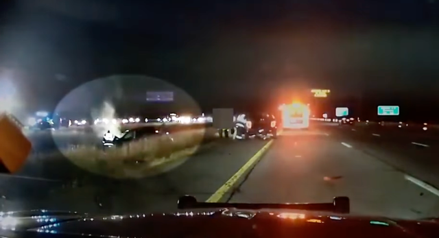 <p>Dashcam footage released by the New Hampshire State Police of the immediate aftermath of the road accident involving Rudy Giuliani on I-93 on Saturday August 30 2025</p>