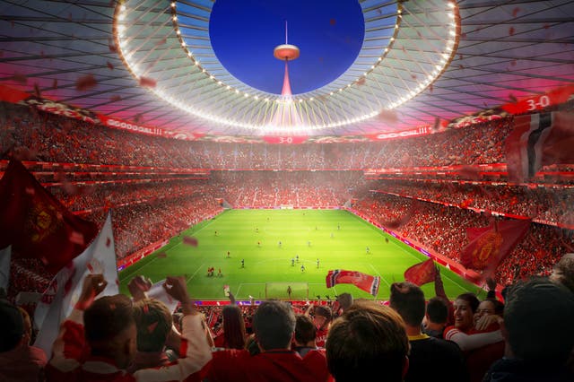 <p>The new stadium would have a capacity of 100,000 (Foster+Partners/PA Media)</p>