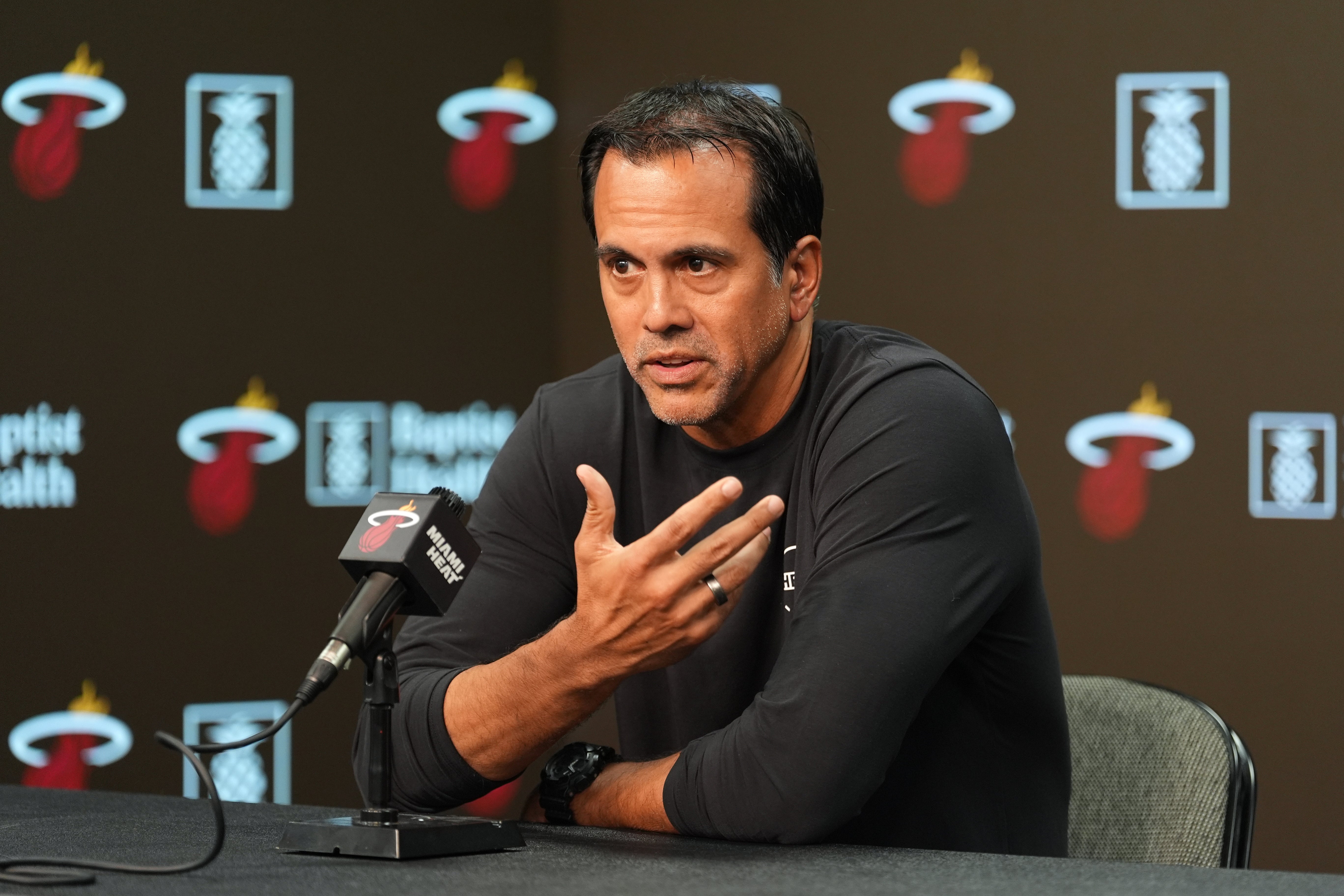 <p>Erik Spoelstra’s Miami home was destroyed by a fire on Thursday morning</p>