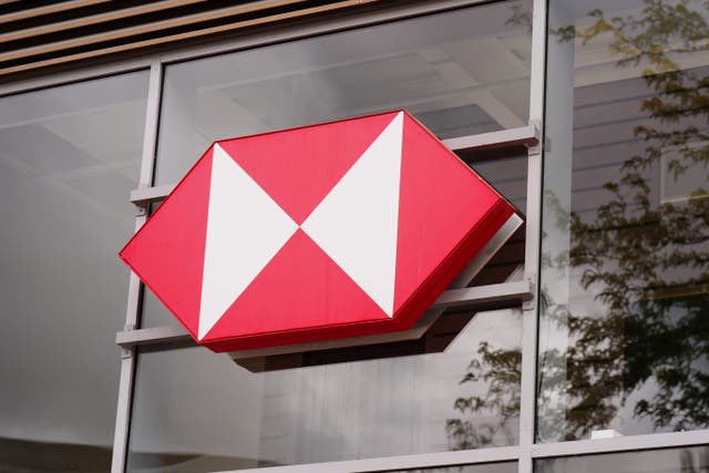 Shares in HSBC fell (Mike Egerton/PA)