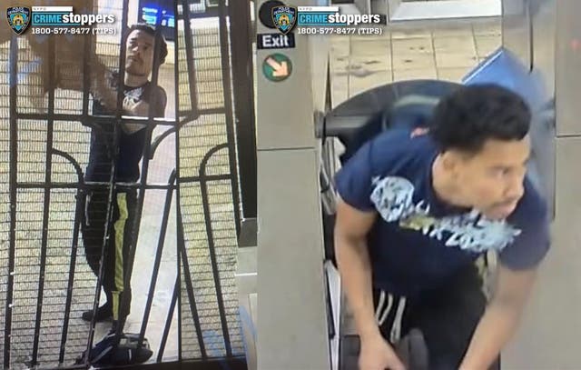 <p>Police released photos of the suspect accused of beating a security guard to death on Tuesday</p>