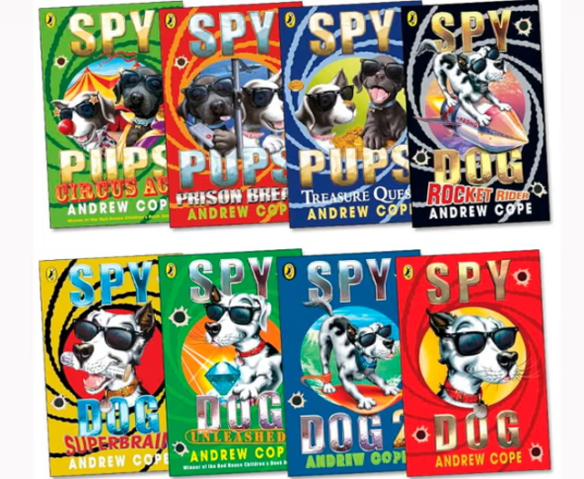 <p>Andrew Cope’s Spy Dog series has had a website link hijacked by a pornography website </p>