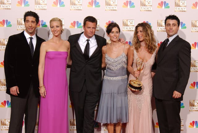 <p>‘Friends’ cast pictured in 2002</p>