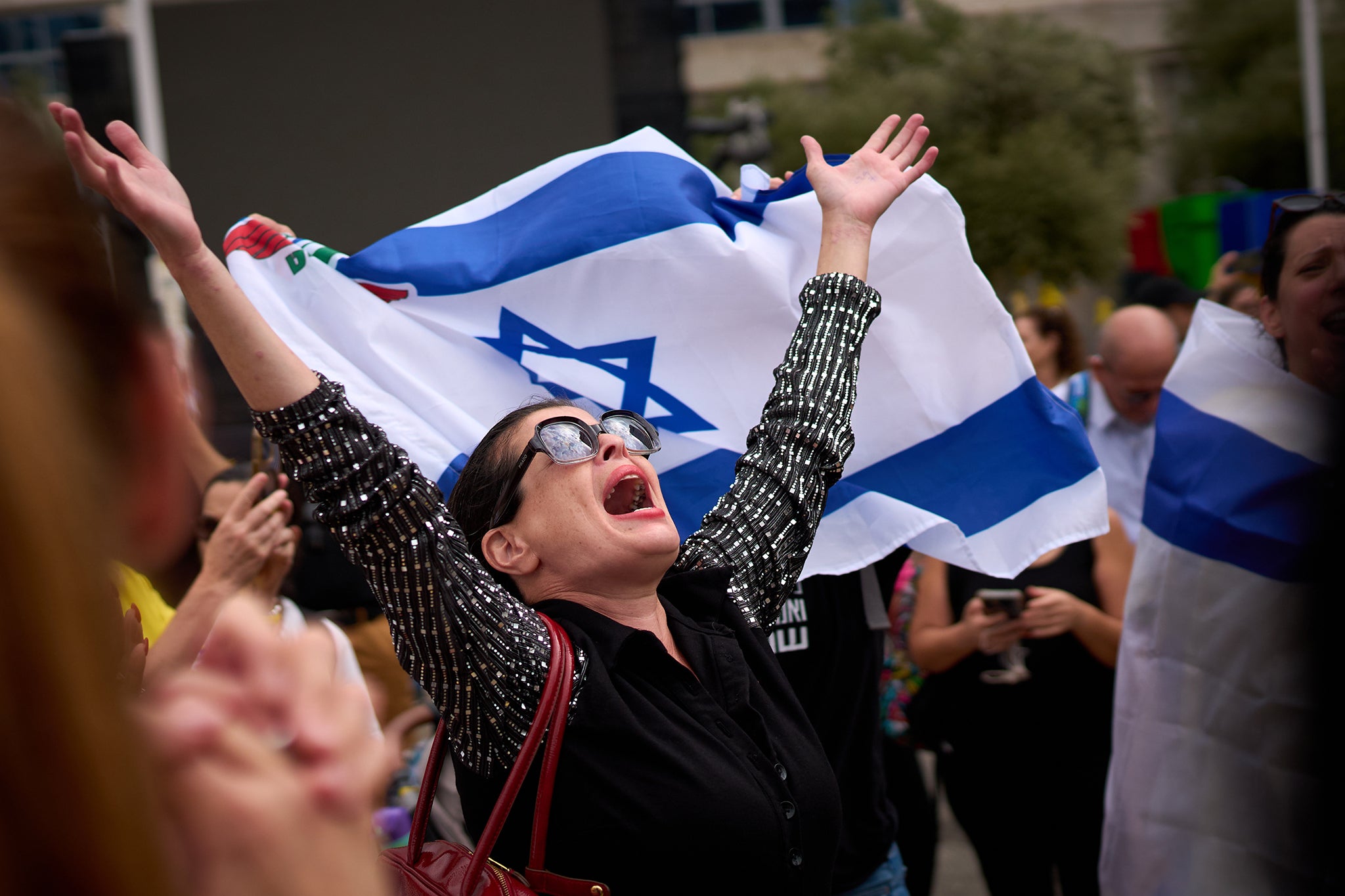 There were jubilant scenes in hostage square in Tel Aviv following the announcement that Israel and Hamas have agreed to the first phase of a peace plan