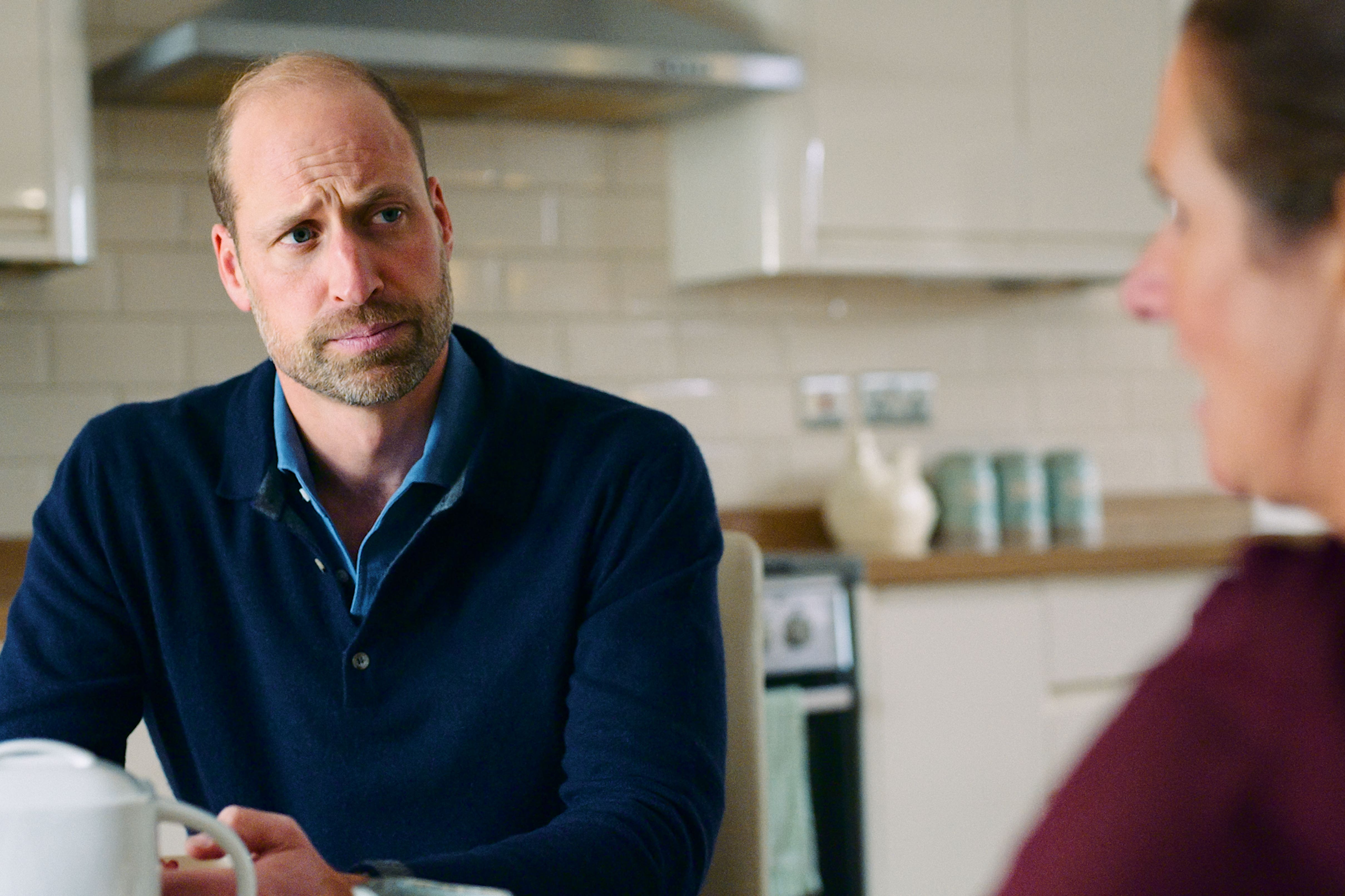 William with Rhian Mannings after they were filmed in conversation to mark World Mental Health Day (Kensington Palace/PA)