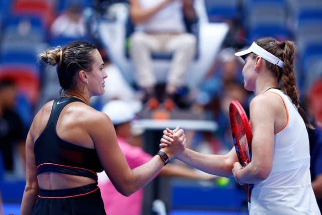 <p>Aryna Sabalenka defeated rival Elena Rybakina in their 13th meeting</p>
