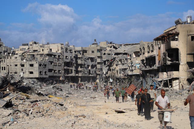 <p>Aftermath of Israel's government ratifying a ceasefire with Hamas in Gaza</p>