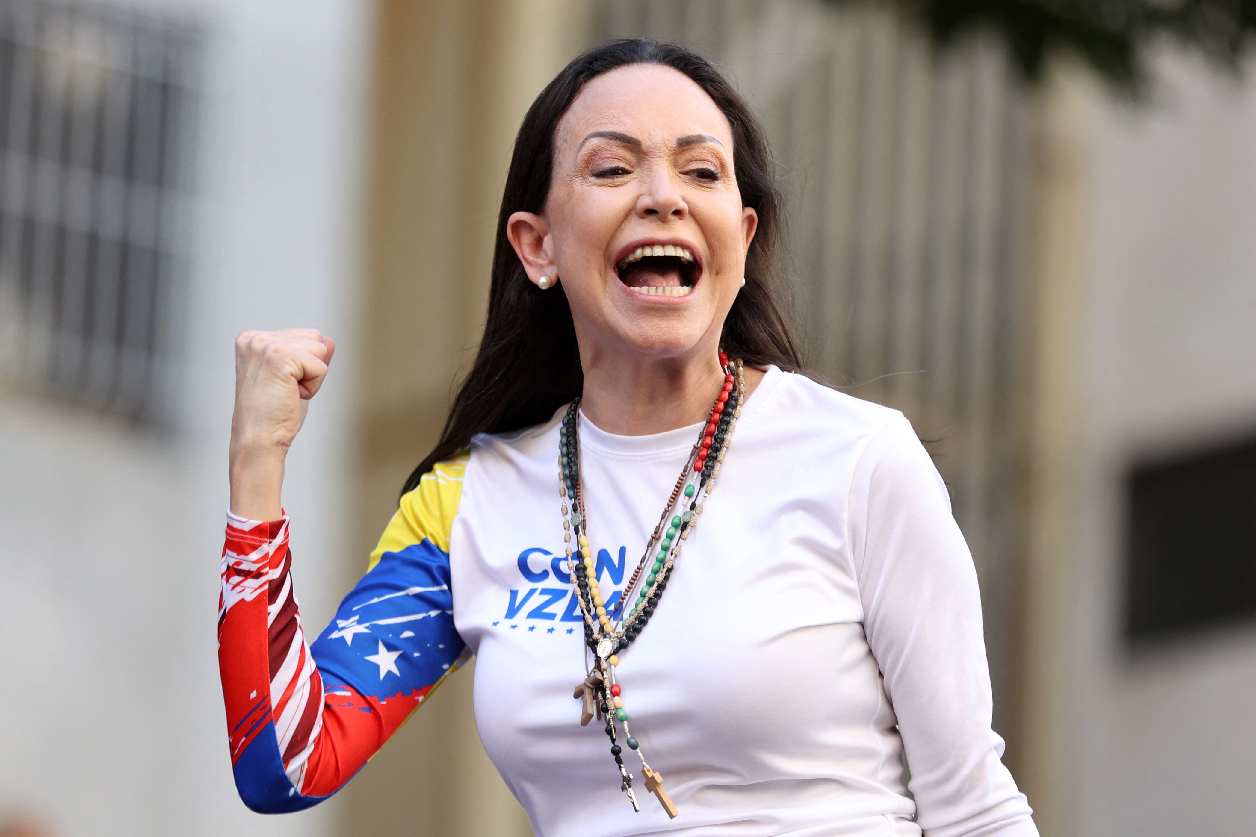 Venezuelan opposition leader Maria Corina Machado, winner of the 2025 Nobel Peace Prize